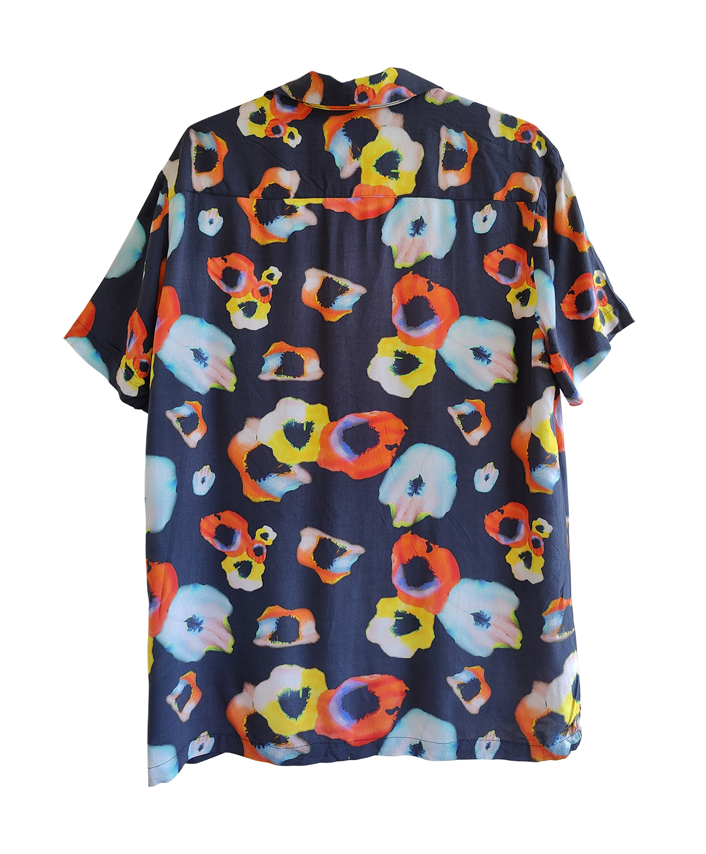 Multicolor Short Sleeve Camp Collar Shirt