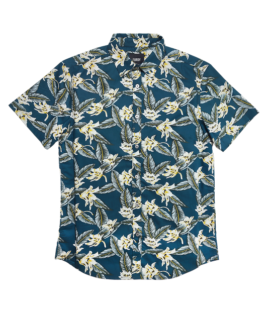 Men's Hawaiian Floral Print Short Sleeve Shirt